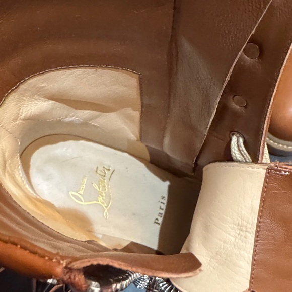Christian Louboutin Tan Lace-Up Boots - Picture 11 of 12